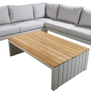 Bango corner lounge set 286x286 - flax beige incl. table