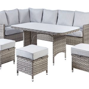 LACONA Lounge set with table and ottoman 9-seater