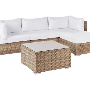 Sano Garden corner lounge set with table 4-seater (Brown)